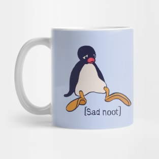 sad noot sitting penguin meme / pingu Mug